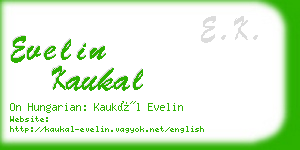 evelin kaukal business card